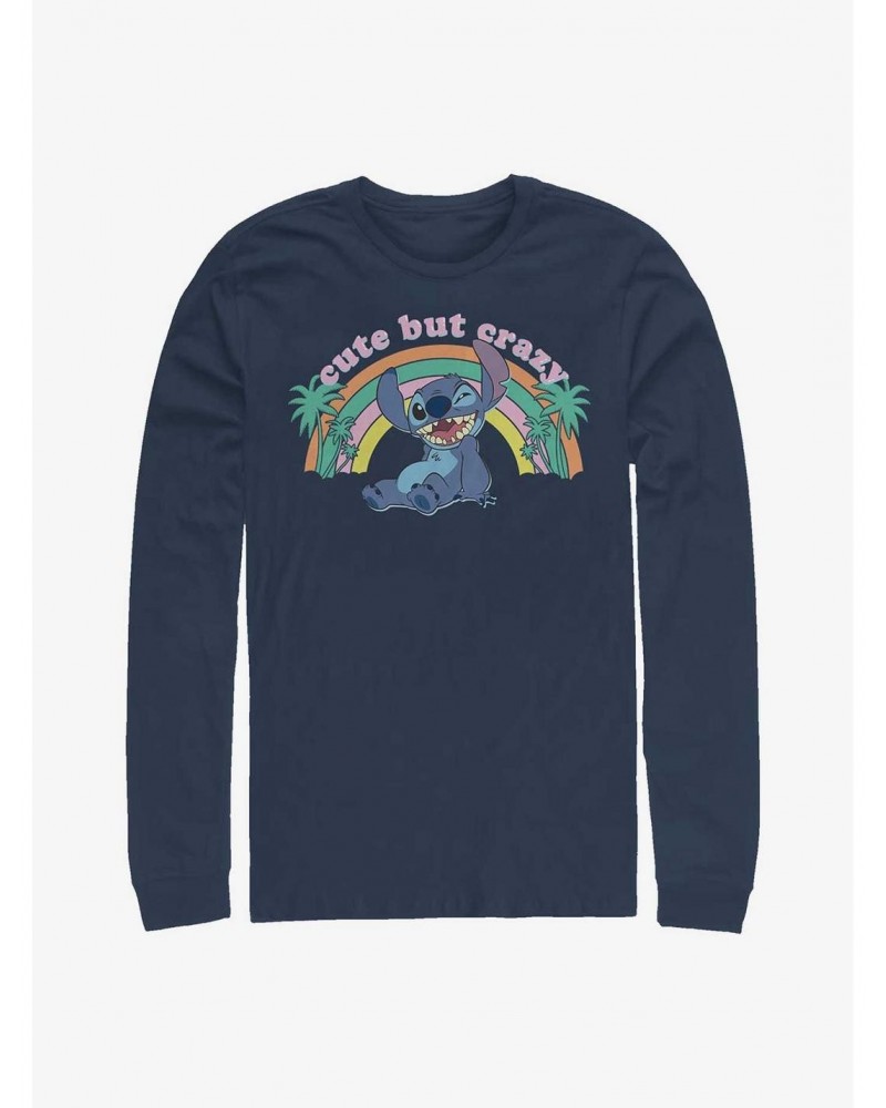 Disney Lilo & Stitch Cute But Crazy Long-Sleeve T-Shirt $10.00 T-Shirts