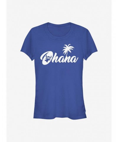 Disney Lilo & Stitch Sillhouette Ohana Girls T-Shirt $8.57 T-Shirts