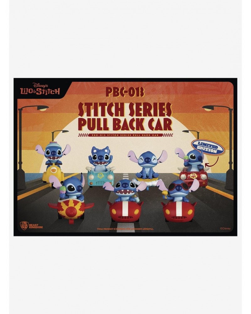 Disney Lilo & Stitch Pull Back Car Series Figure Blind Box Six Pack $16.75 Merchandises