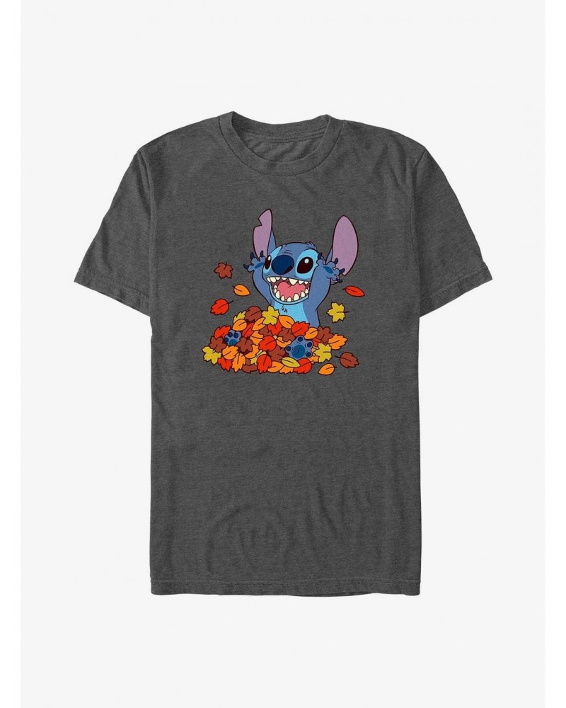 Disney Lilo & Stitch Leaf Pile T-Shirt $8.41 T-Shirts