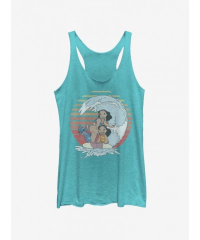 Disney Lilo & Stitch Retro Rainbow Girls Tank $7.87 Tanks