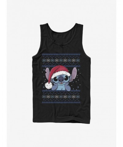 Disney Lilo & Stitch Holiday Stitch Wearing Santa Hat Tank $7.57 Tanks