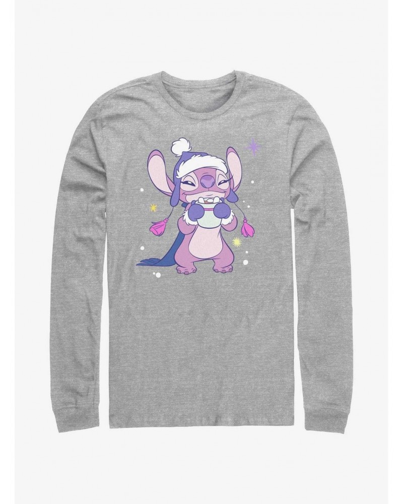 Disney Lilo & Stitch Cozy Angel Hot Cocoa Long-Sleeve T-Shirt $12.90 T-Shirts