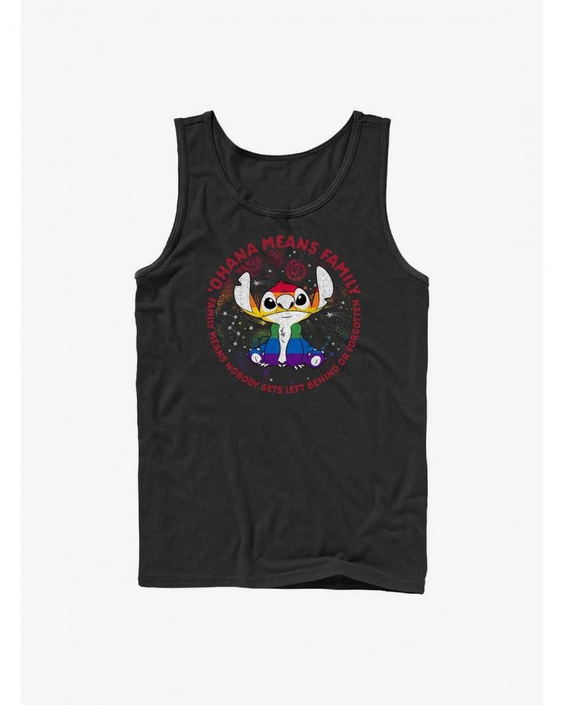 Disney Lilo And Stitch Ohana Means Family Rainbow Pride Tank Top $6.37 Tops