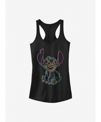 Disney Lilo & Stitch Neon Stitch Girls Tank $8.17 Tanks