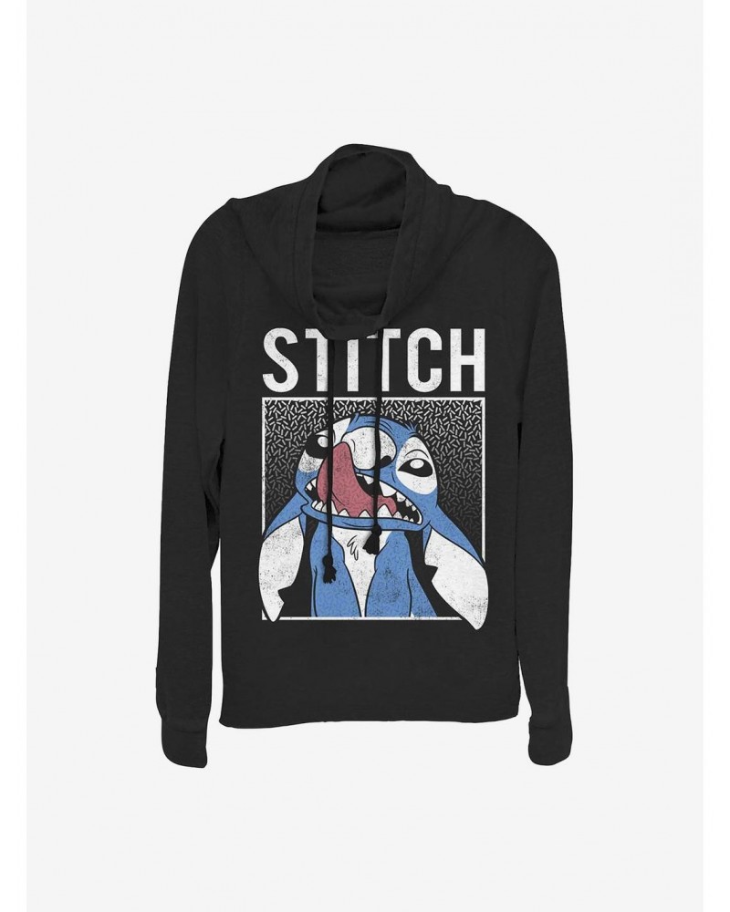 Disney Lilo & Stitch Savage Stitch Cowlneck Long-Sleeve Girls Top $12.57 Tops