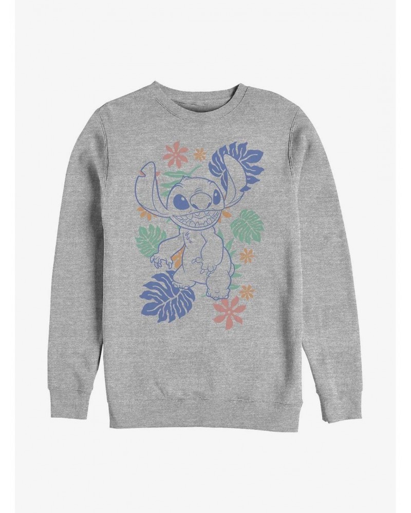 Disney Lilo & Stitch Tropical Stitch Crew Sweatshirt $8.86 Sweatshirts