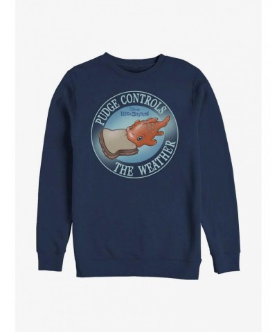 Disney Lilo & Stitch Pudge Controls The Weather Crew Sweatshirt $12.69 Sweatshirts