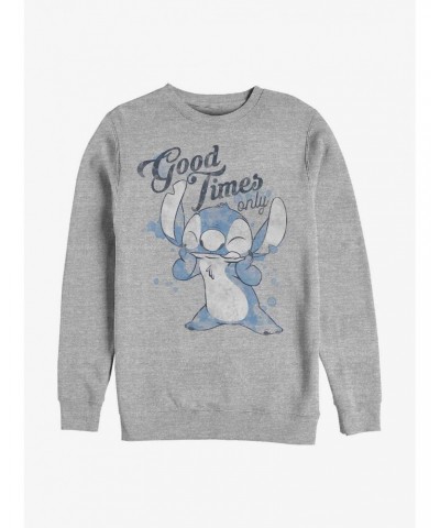 Disney Lilo & Stitch Good Times Only Crew Sweatshirt $11.22 Sweatshirts