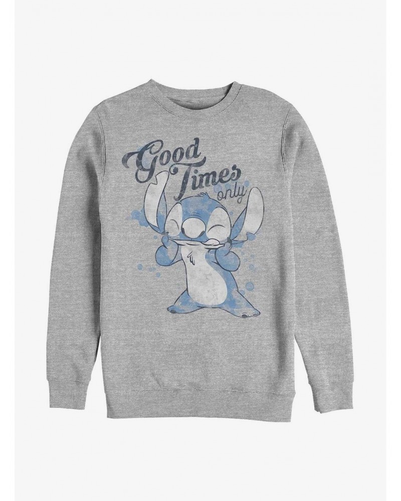 Disney Lilo & Stitch Good Times Only Crew Sweatshirt $11.22 Sweatshirts