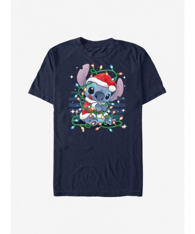 Disney Lilo & Stitch Holiday Lights T-Shirt $8.80 T-Shirts