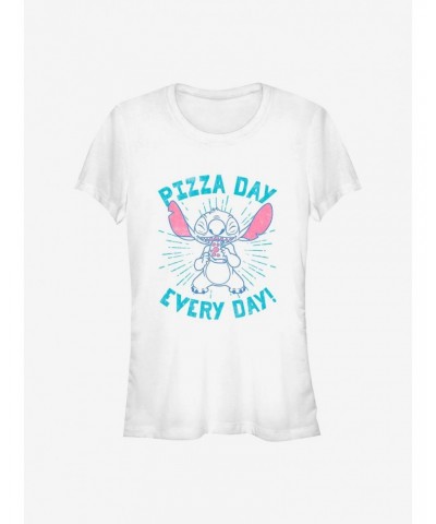 Disney Lilo & Stitch Pizza Day Every Day Girls T-Shirt $8.96 T-Shirts