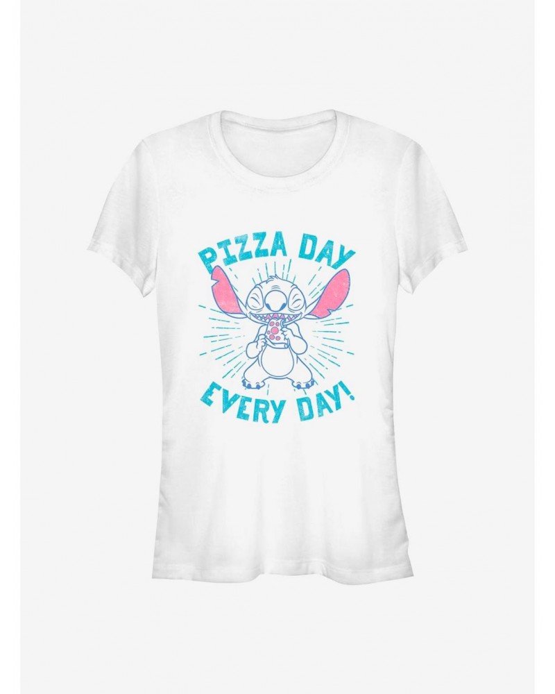 Disney Lilo & Stitch Pizza Day Every Day Girls T-Shirt $8.96 T-Shirts