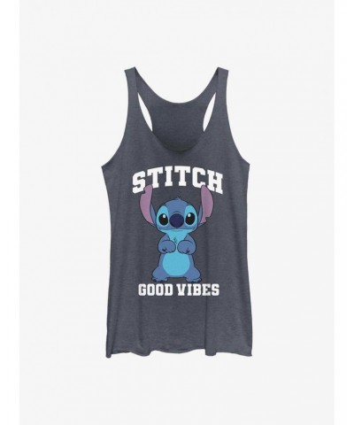 Dsny Lilo Stch Stitch Good Vibes Girls Raw Edge Tank $8.29 Tanks