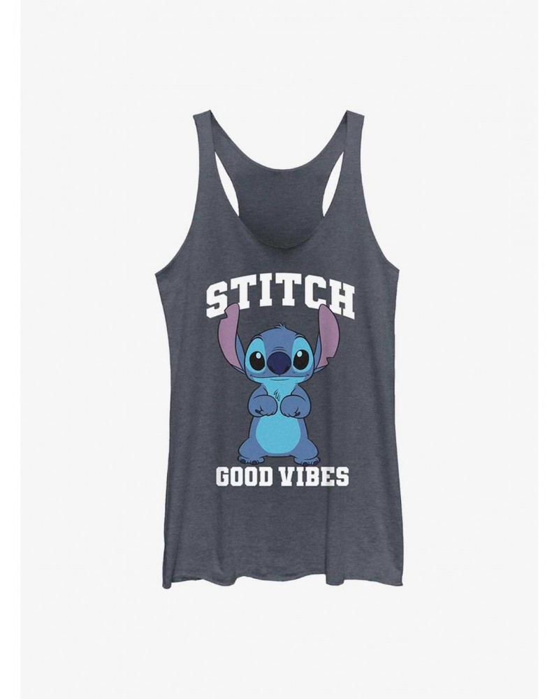 Dsny Lilo Stch Stitch Good Vibes Girls Raw Edge Tank $8.29 Tanks