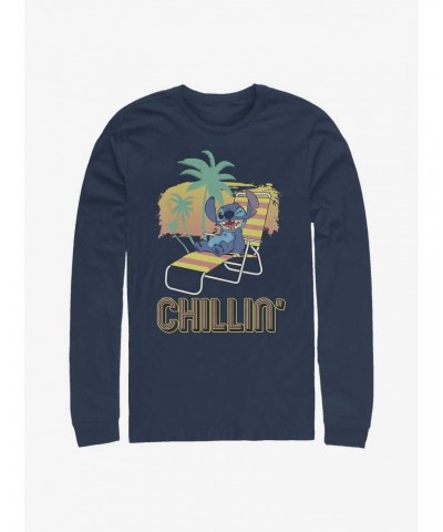 Disney Lilo & Stitch Stitch Chillin Long-Sleeve T-Shirt $12.11 T-Shirts