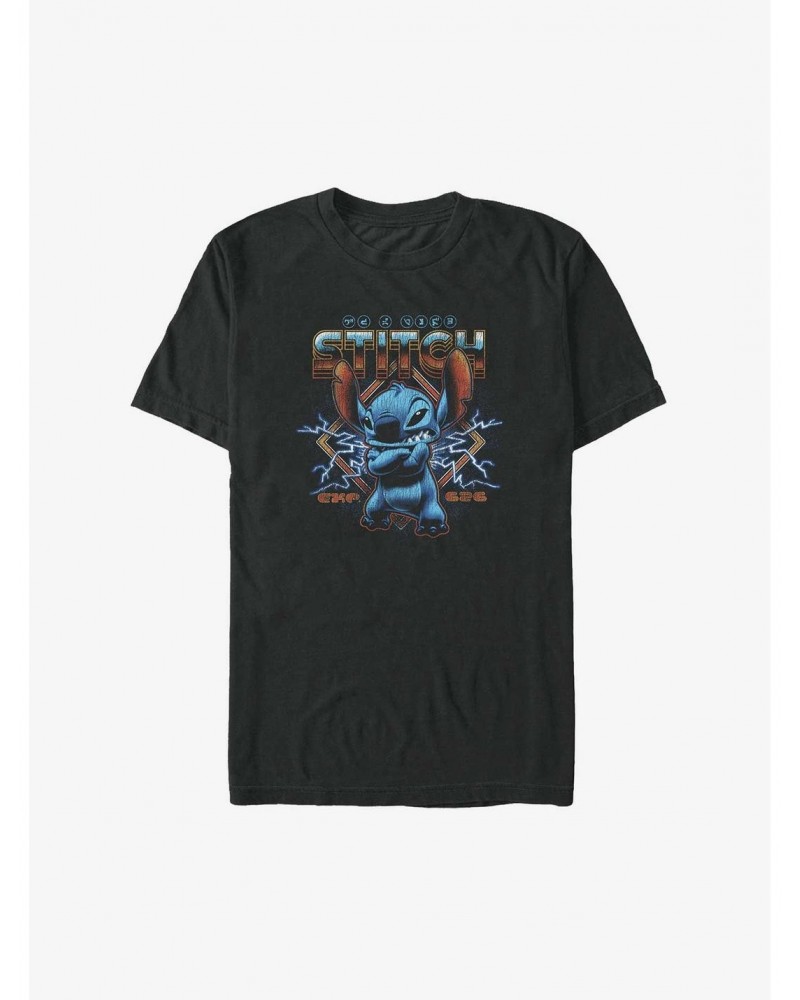 Disney Lilo & Stitch Metallic Lightning Stitch Big & Tall T-Shirt $8.13 T-Shirts