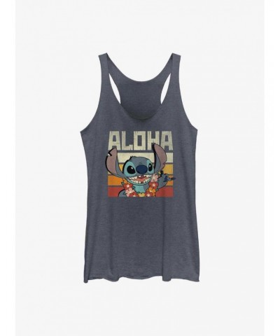 Dsny Lilo Stch Stitch Says Aloha Girls Raw Edge Tank $10.15 Tanks