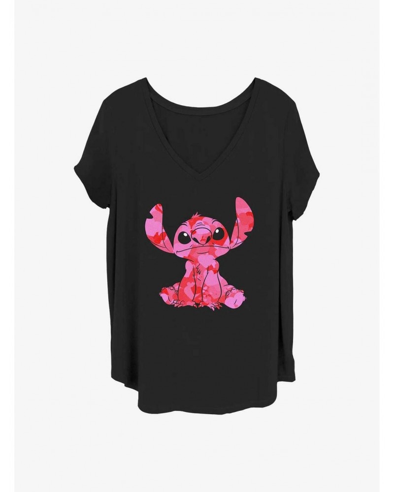 Disney Lilo & Stitch Heart Fill Girls T-Shirt Plus Size $8.09 T-Shirts