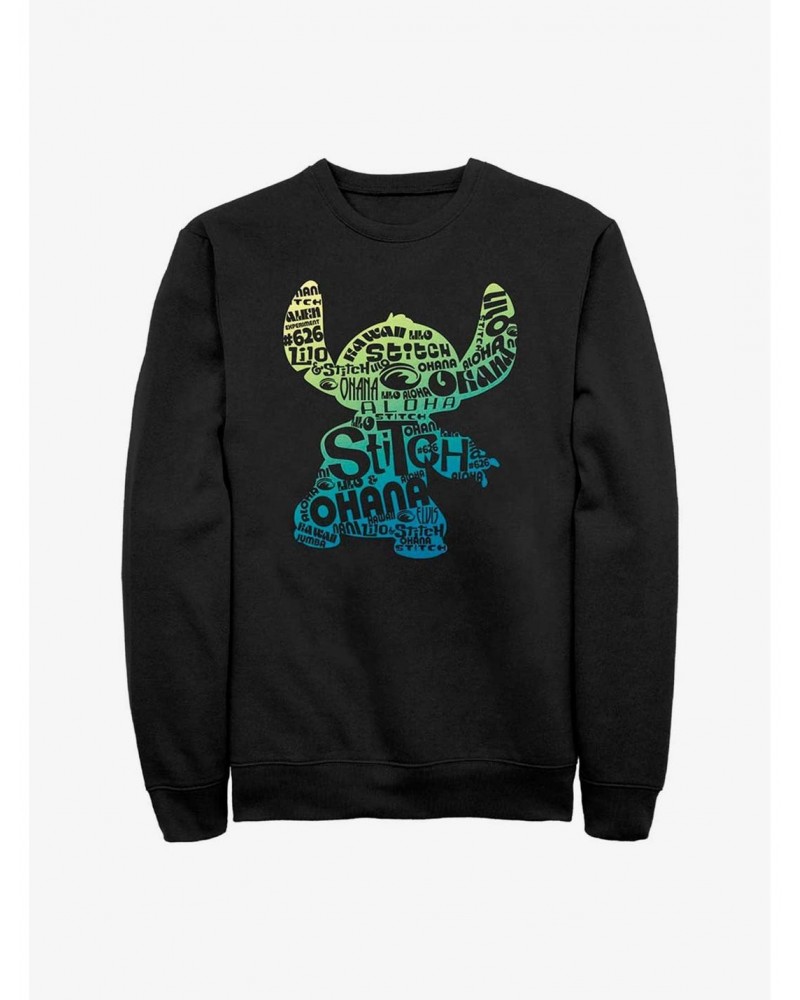 Disney Lilo & Stitch Text Fill Sweatshirt $13.58 Sweatshirts