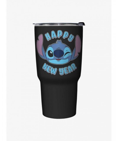 Disney Lilo & Stitch Happy New Year Stitch Wink Travel Mug $9.33 Mugs