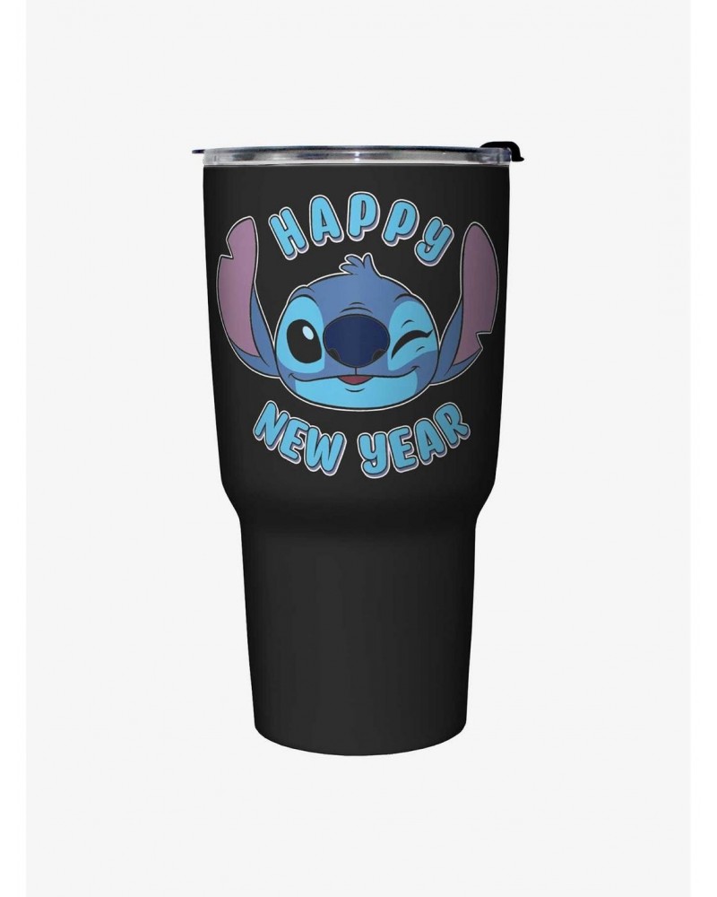 Disney Lilo & Stitch Happy New Year Stitch Wink Travel Mug $9.33 Mugs