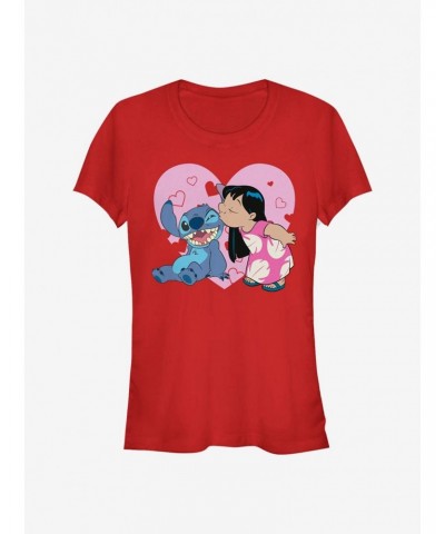 Disney Lilo & Stitch Lilo And Valentine Kisses Girls T-Shirt $9.16 T-Shirts