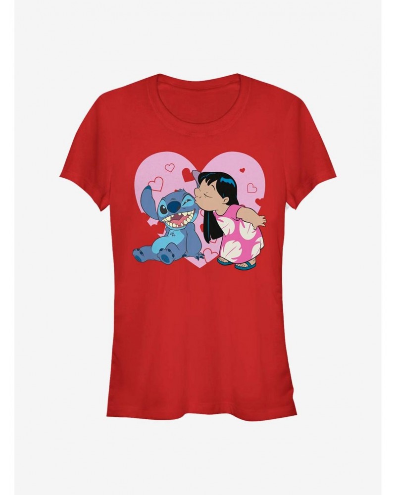 Disney Lilo & Stitch Lilo And Valentine Kisses Girls T-Shirt $9.16 T-Shirts