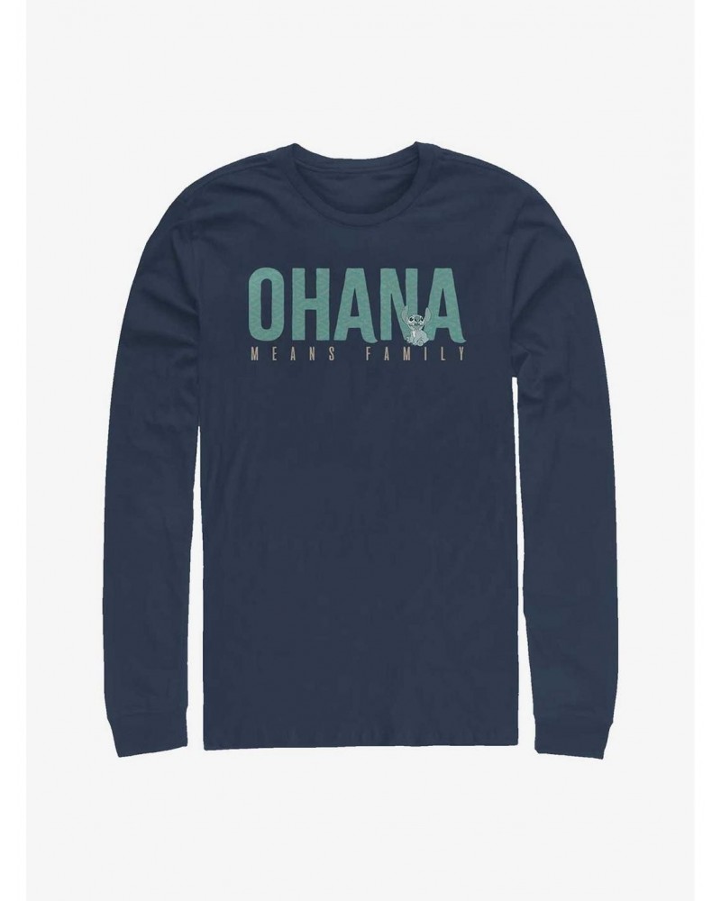 Disney Lilo & Stitch Ohana Bold Long-Sleeve T-Shirt $10.26 T-Shirts