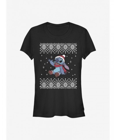 Disney Lilo & Stitch Christmas Front Girls T-Shirt $8.37 T-Shirts