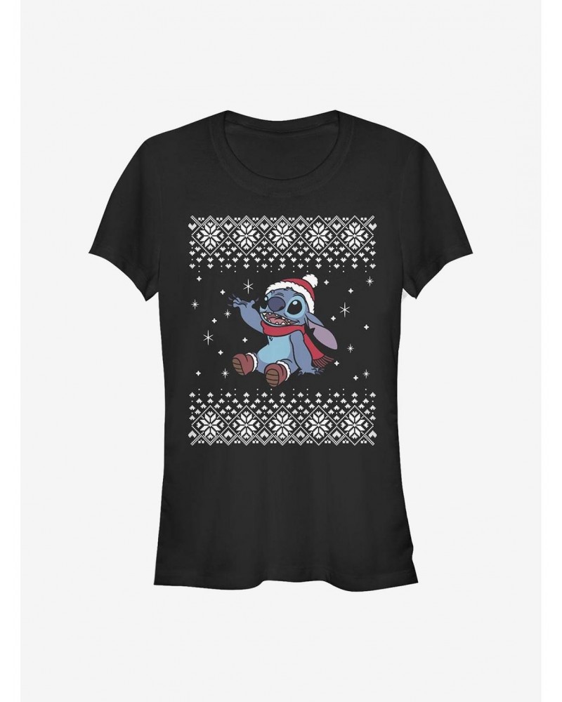 Disney Lilo & Stitch Christmas Front Girls T-Shirt $8.37 T-Shirts