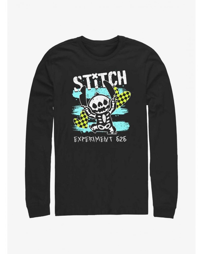 Disney Lilo & Stitch Emo Skelestitch Long-Sleeve T-Shirt $11.32 T-Shirts