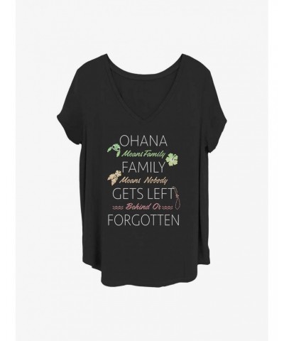 Disney Lilo & Stitch Ohana Family Quoted Girls T-Shirt Plus Size $9.71 T-Shirts