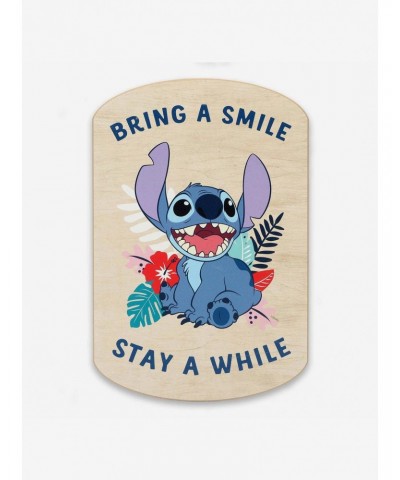 Disney Lilo & Stitch Bring A Smile Stay A While Wood Wall Decor $11.45 Décor