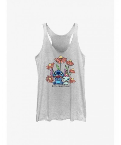 Disney Lilo & Stitch Chibi Floral Girls Tank $6.22 Tanks