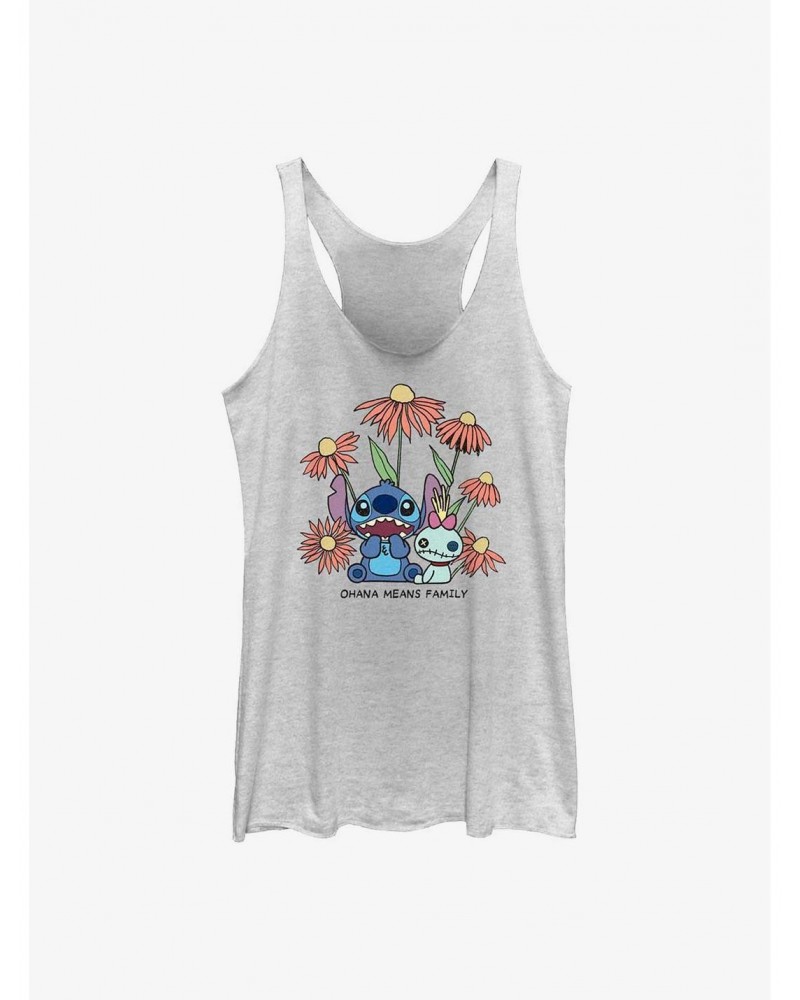 Disney Lilo & Stitch Chibi Floral Girls Tank $6.22 Tanks