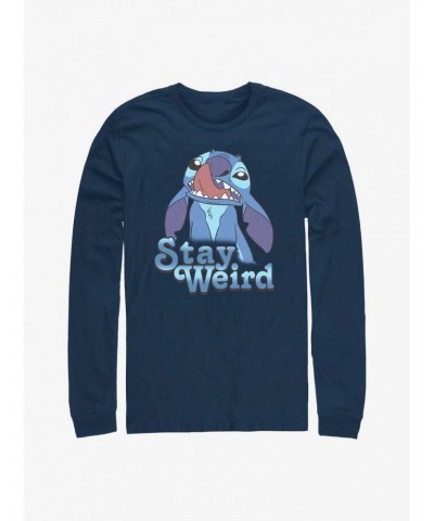 Disney Lilo & Stitch Stay Weird Long-Sleeve T-Shirt $12.11 T-Shirts