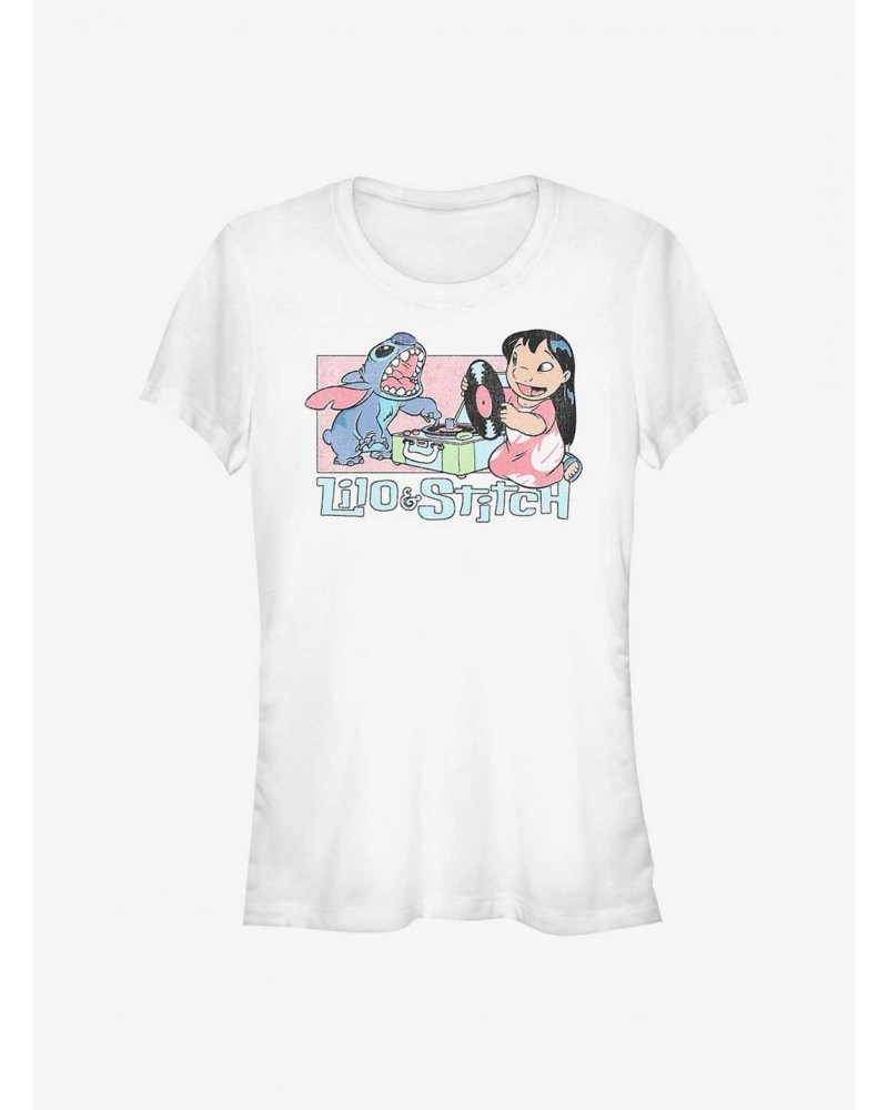 Disney Lilo & Stitch Duo Records Girls T-Shirt $8.76 T-Shirts